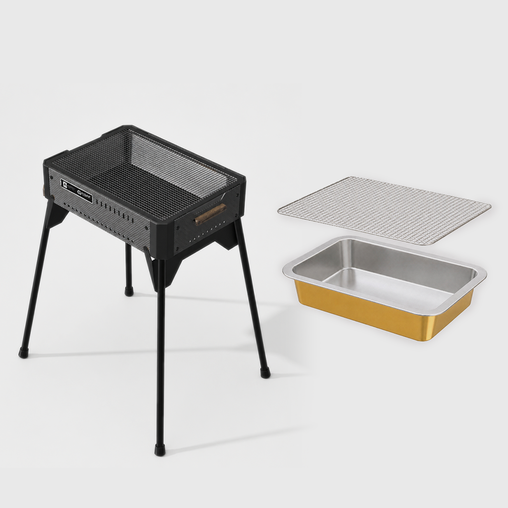 EZ Grill M - DisposableGrill Net & Charcoal Bed x3